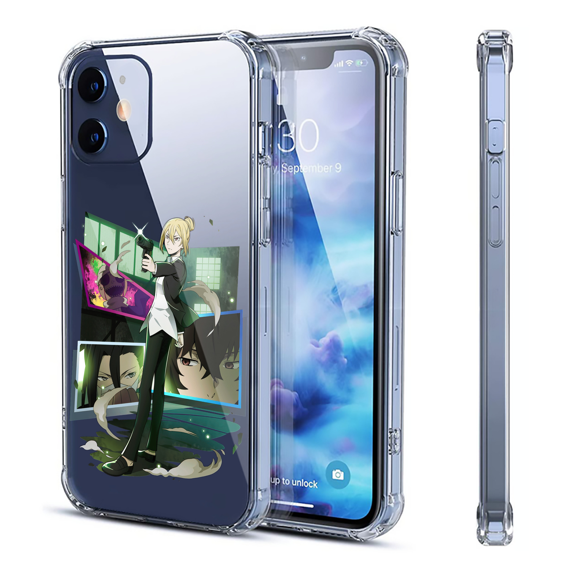 （画像用） 文豪ストレイドッグス Bungo Stray Dogs 【iPhone 12シリーズ対応】透明スマホケース（クリアソフトケース）